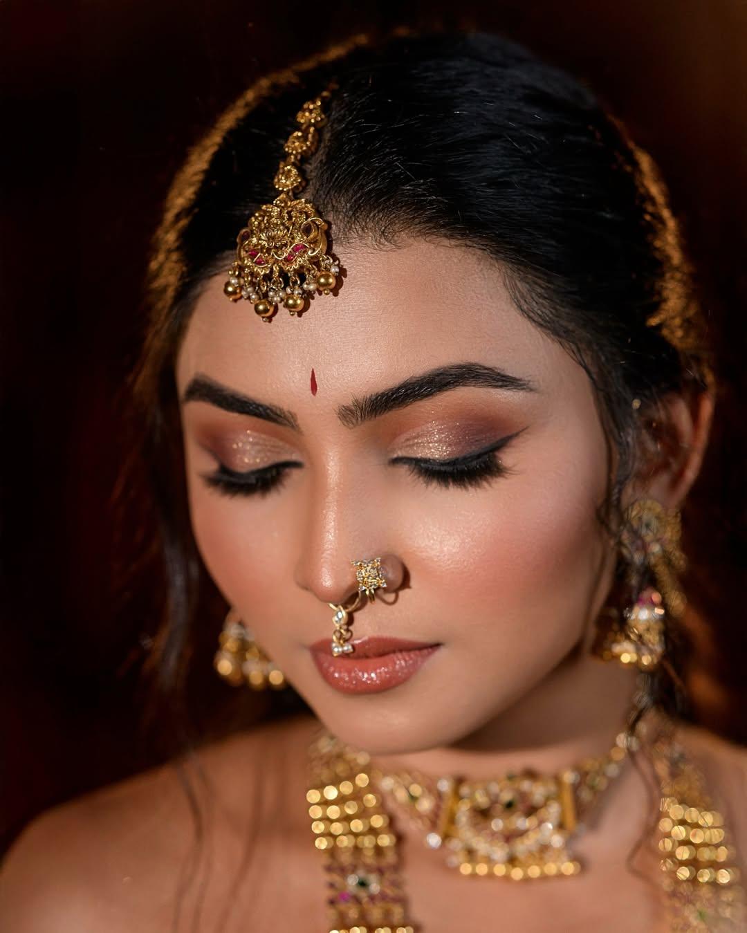 Kanakavathi bridal look by V Best Makeup Studio